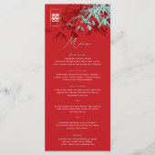 Zen Bamboo Verlasse doppeltes Glück chinesische Ho Menükarte (Vorderseite)