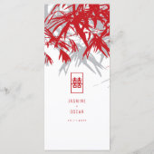 Zen Bamboo Verlasse doppeltes Glück chinesische Ho Menükarte (Rückseite)