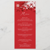 Zen Bamboo Verlasse doppeltes Glück chinesische Ho Menükarte (Vorderseite)