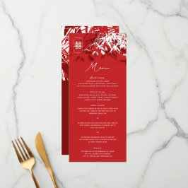 Zen Bamboo Verlasse doppeltes Glück chinesische Ho Menükarte