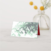 Zen Bamboo Verlasse doppeltes Glück chinesische Ho Platzkarte (Rückseite)