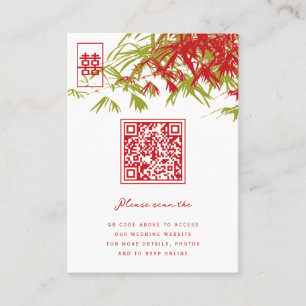 Zen Bamboo Verlasse doppeltes Glück chinesische Ho Platzkarte