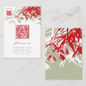 Zen Bamboo Verlasse doppeltes Glück chinesische Ho Platzkarte (Vorne/Hinten)