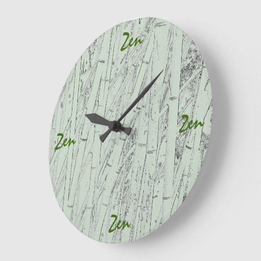 'Zen Bamboo' Wall Clock Große Wanduhr (Winkel)