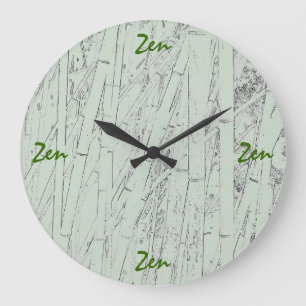 'Zen Bamboo' Wall Clock Große Wanduhr