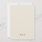 Zen Bamboo Watercolor Hochzeit Einladung (Rückseite)