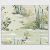 Zen-Bambuswald Botanisches Muster (1) Geschenkpapier (Flach)