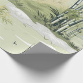 Zen-Bambuswald Botanisches Muster (1) Geschenkpapier (Ecke)