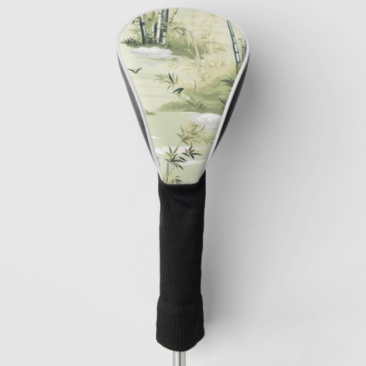 Zen-Bambuswald Botanisches Muster (1) Golf Headcover (Vorderseite)