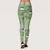 Zen-Bambuswald Botanisches Muster (1) Leggings (Rückseite)