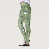 Zen-Bambuswald Botanisches Muster (1) Leggings (Links)