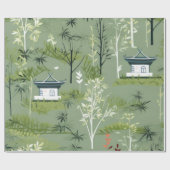 Zen-Bambuswald Botanisches Muster (2) Geschenkpapier (Flach)