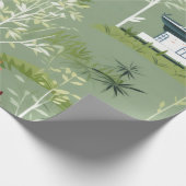 Zen-Bambuswald Botanisches Muster (2) Geschenkpapier (Ecke)
