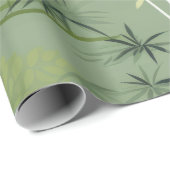 Zen-Bambuswald Botanisches Muster (2) Geschenkpapier (Rolleneckpunkt)