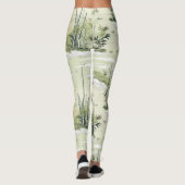 Zen-Bambuswald Botanisches Muster (2) Leggings (Rückseite)