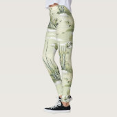 Zen-Bambuswald Botanisches Muster (2) Leggings (Links)