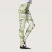Zen-Bambuswald Botanisches Muster (2) Leggings (Rechts)