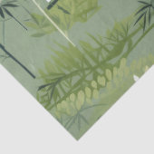 Zen-Bambuswald Botanisches Muster (2) Seidenpapier (Detail)