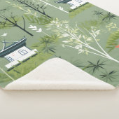 Zen-Bambuswald Botanisches Muster (2) Sherpadecke (3/4)