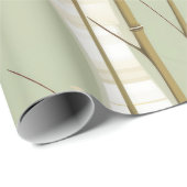 Zen-Bambuswald Botanisches Muster (3) Geschenkpapier (Rolleneckpunkt)