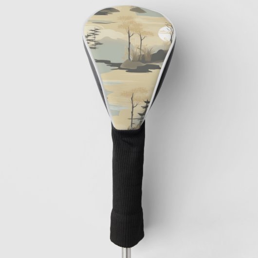 Zen-Bambuswald Botanisches Muster (4) Golf Headcover (Vorderseite)