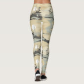 Zen-Bambuswald Botanisches Muster (4) Leggings (Rückseite)