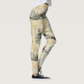 Zen-Bambuswald Botanisches Muster (4) Leggings (Rechts)