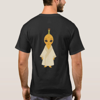 Zen Banana Alien – Funny Minimal Food Art T-Shirt
