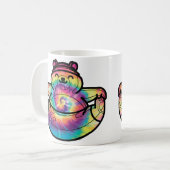 Zen Bär: Gefärbte Krawatte Yoga Kaffeetasse (Vorderseite Links)