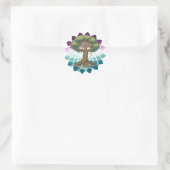 Zen-Baum Runder Aufkleber (Tasche)