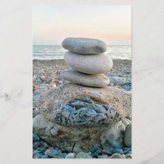 Zen Beach Stones Briefpapier (Vorderseite)