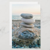 Zen Beach Stones Briefpapier (Vorne/Hinten)