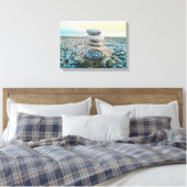 Zen Beach Stones Leinwanddruck (Insitu (Schlafzimmer))