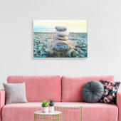 Zen Beach Stones Leinwanddruck (Insitu (Wohnzimmer))