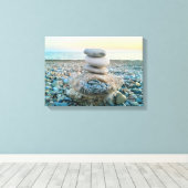 Zen Beach Stones Leinwanddruck (Insitu (Holzboden))