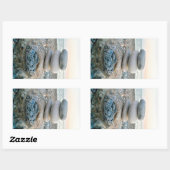 Zen Beach Stones Rechteckiger Aufkleber (Blatt)