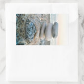 Zen Beach Stones Rechteckiger Aufkleber (Tasche)