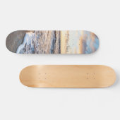Zen Beach Sunset Ocean Waves Skateboard (Horizontal)