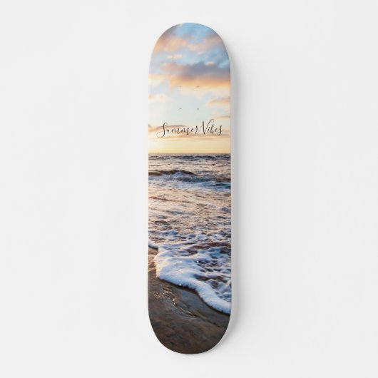 Zen Beach Sunset Ocean Waves Skateboard (Vorne)