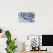 Zen-Beauty ist einfaches Cherry Blossom Poster (Heimbüro)