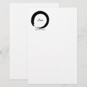 Zen: Behalt einfach Briefpapier (Vorne/Hinten)