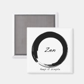 Zen: Behalt es einfach Magnet (Vorderseite/Rückseite)