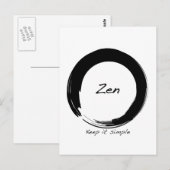 Zen: Behalt es einfach Postkarte (Vorne/Hinten)