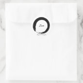 Zen: Behalt es einfach Runder Aufkleber (Tasche)