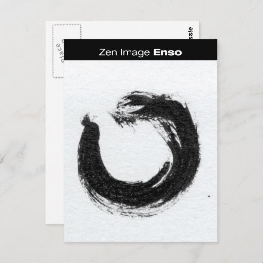 Zen-Bild: Enso Postkarte (Vorne/Hinten)