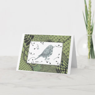 Zen Bird Jeder Anlass Gruß / Note Card Karte