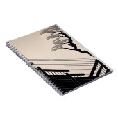 Zen Black Beige Minimalistisches japanisches Noteb Notizblock (Rechte Seite)