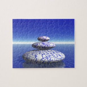 Zen-blaue lila puzzle