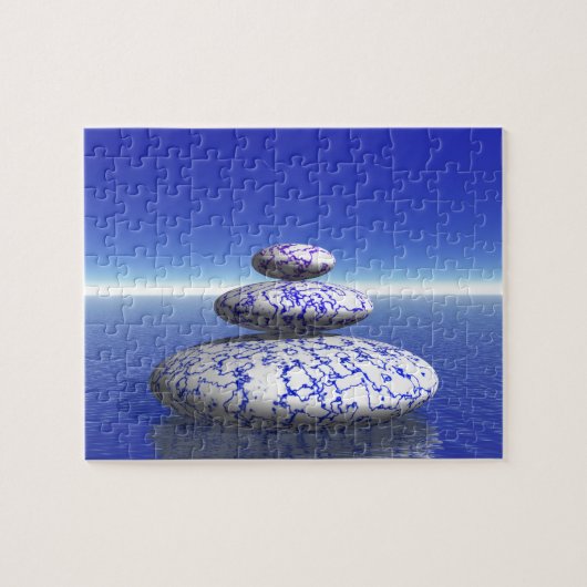 Zen-blaue lila puzzle (Horizontal)