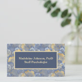 Zen Blue Gold Ginkgo Psychiater oder Berater Visitenkarte